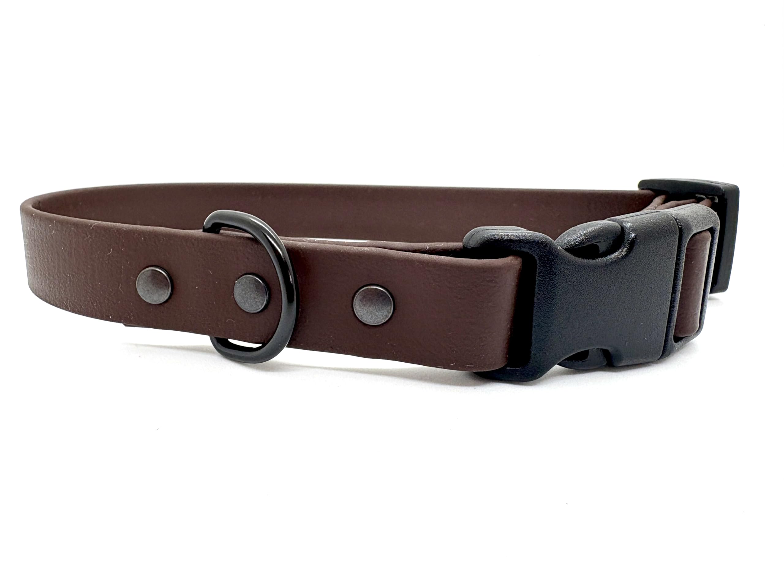 Biothane Waterproof Dog Collar with Quick Release Buckle (Chocolate Brown, Large 40cm-55cm 20mm wide) — image 1
