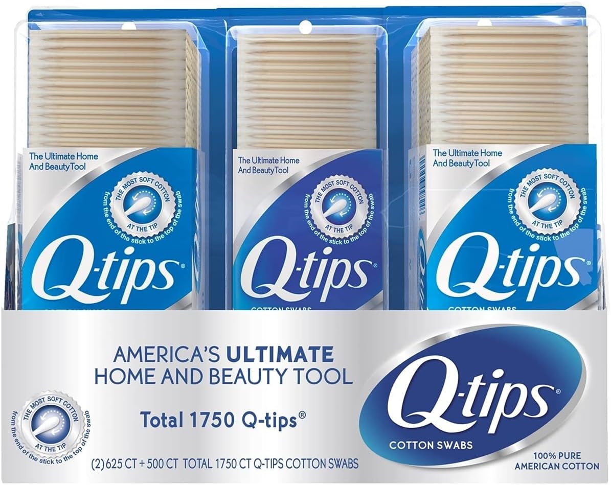 Q-tips Cotton Swabs (625 ct., 2 pk.; 500 ct., 1 pk.)