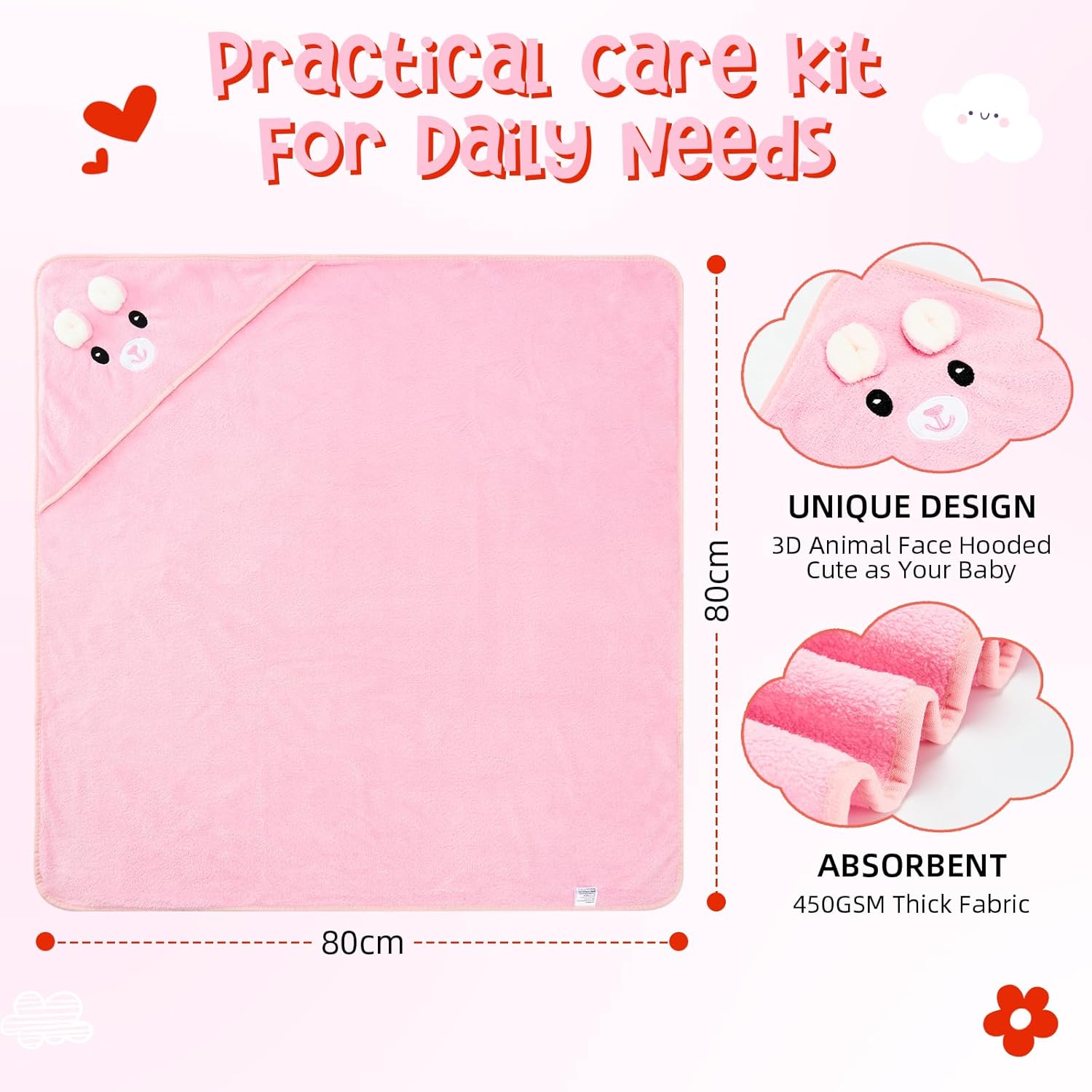 13Pcs New Mom Gifts for Women, Newborn Gift with Swaddle Blanket & Pink Bunny, Baby Gift Basket for Couple, New Parents, Baby Shower, Gender Reveal, First Time Mom & Dad Essentials