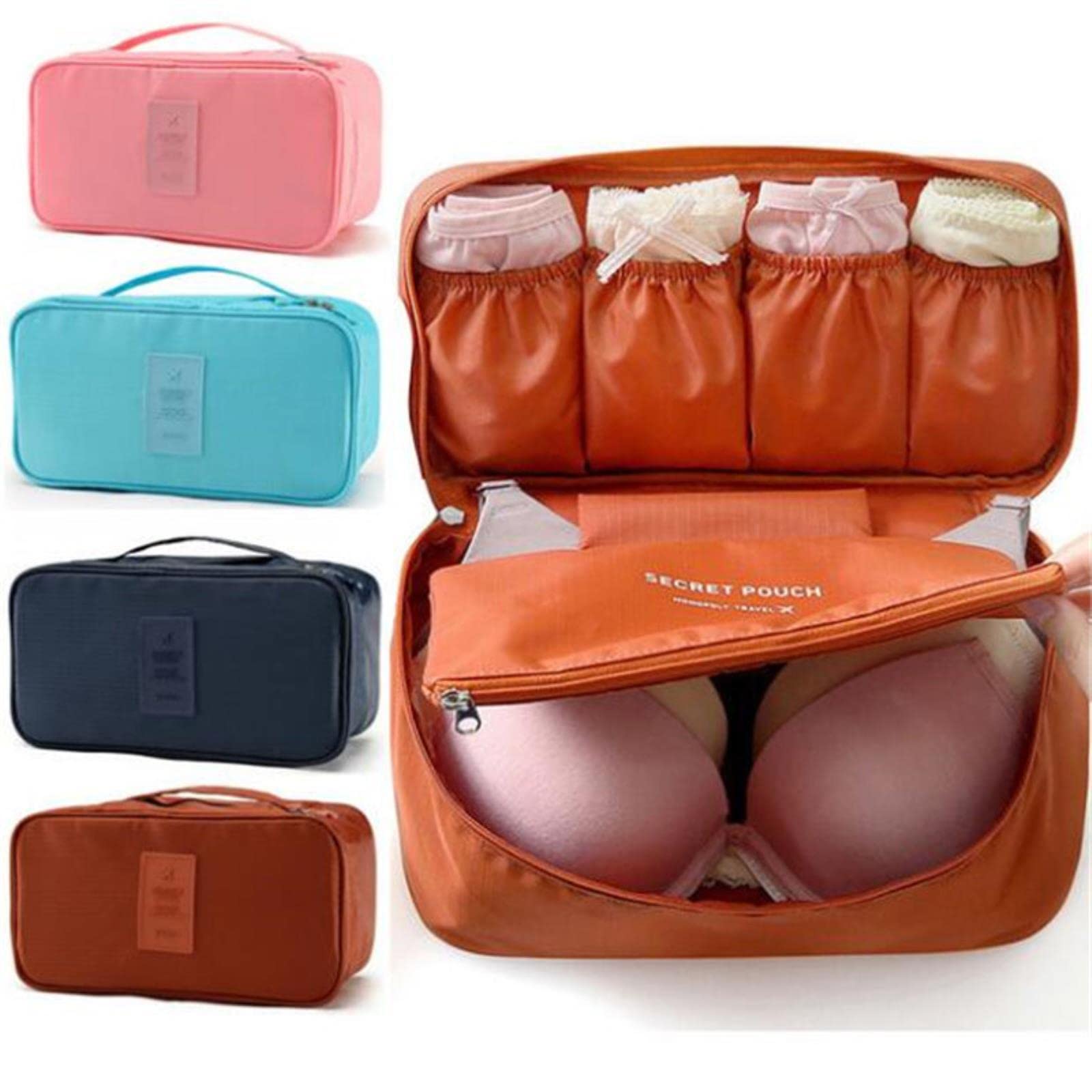 1 pezzo Borsa portaoggetti per reggiseno da donna Confezione da viaggio Cubi Borsa per biancheria intima Organizzatore per reggiseno Articoli per ragazza Custodia Accessori da viaggio-Strisc