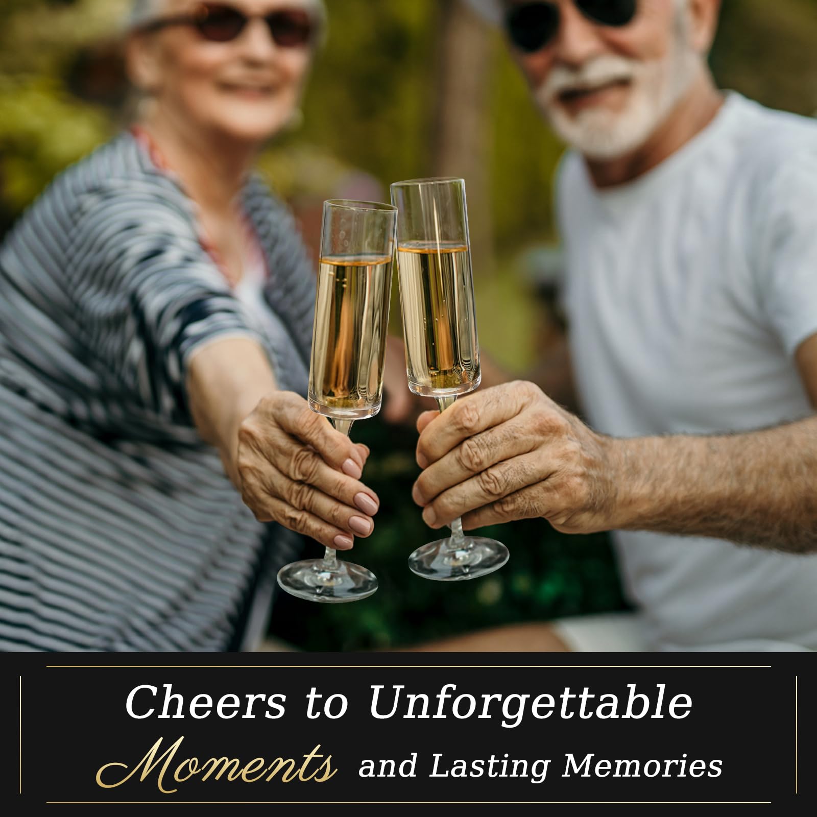 Juego de 4 copas de champán elegantes para champán, Prosecco, regalos de compromiso, regalos de boda, copas de champán para mujeres, hombres, aniversario, cumpleaños, 200 ml (juego de 4)
