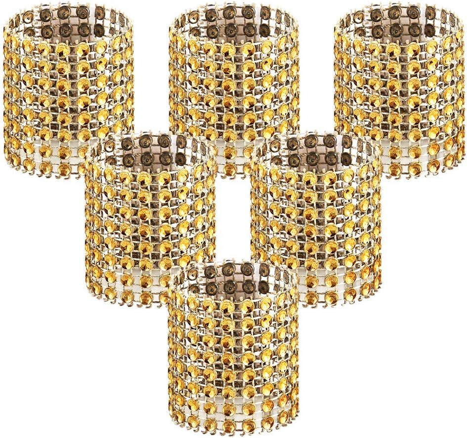 Accmor 50pcs Napkin Rings, Gold Napkin Rings Buckles for Table Decorations, Wedding, Dinner,Party, DIY Decoration : Home & Kitchen
