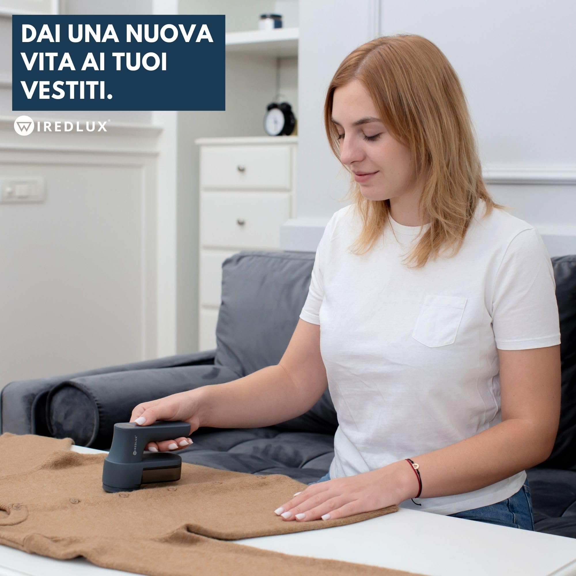 Leva Pelucchi Elettronico Ricaricabile per Vestiti e Maglioni – Levapelucchi/Togli Pelucchi Elettrico con 3 velocità, display LED, ricarica USB – Portatile con doppia protezione