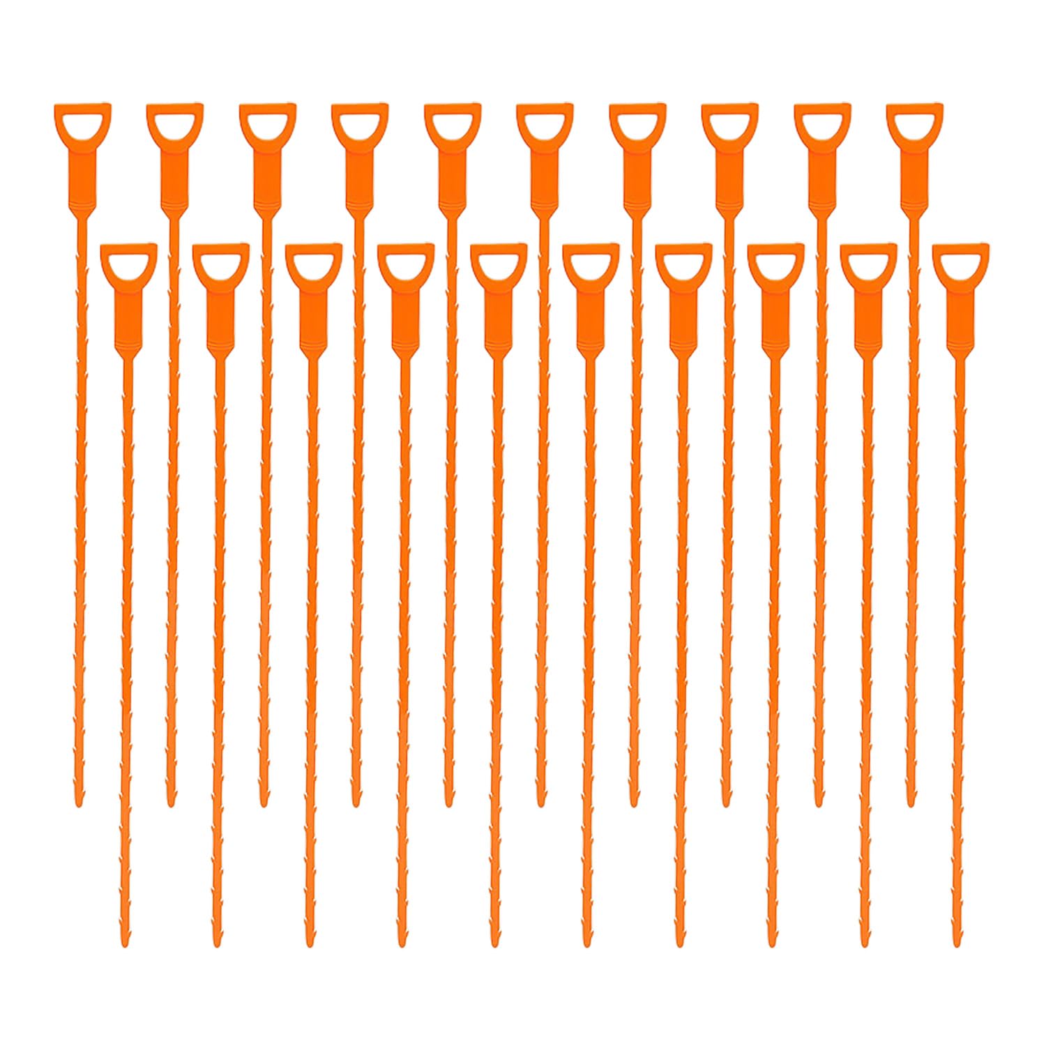 Eowvisn Orange Color 20 Pieces Of Sewer Dredging Hook, Pipe Cleaner, Drain Dredging Device, Suitable For Kitchens And Toilets.