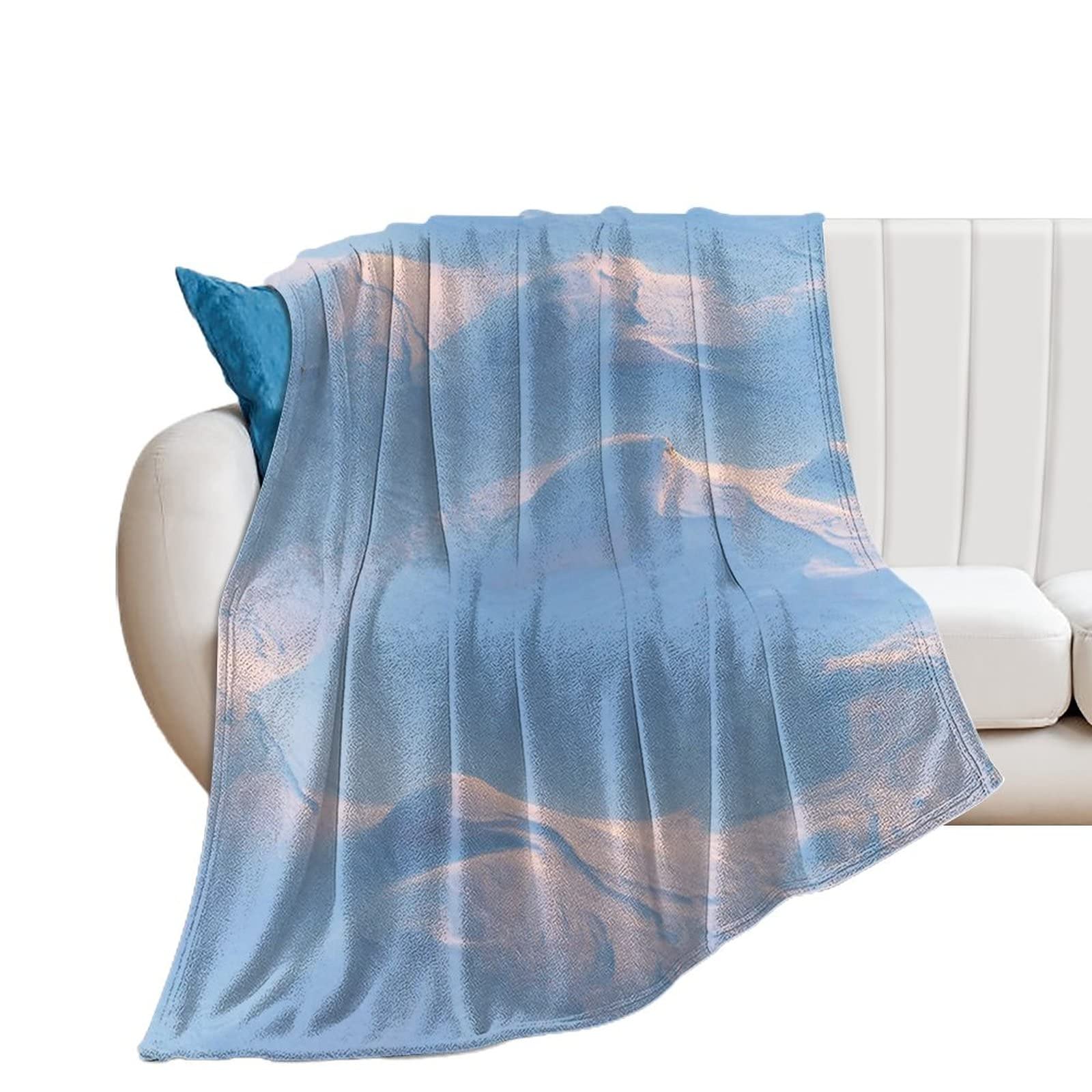Couverture d'hiver chaude pour canapé et lit grand plaid polaire doudoune 152x203 texture peluche