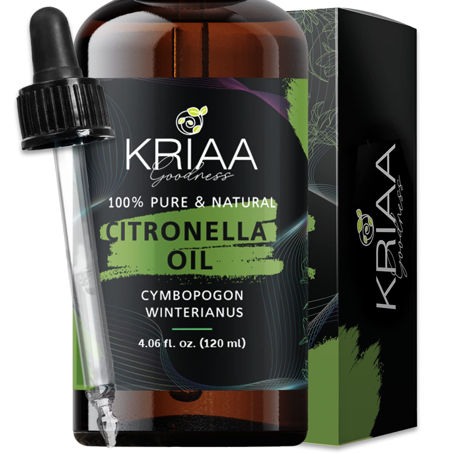 KRIAA Goodness Citronella Essential Oil 120ml with Dropper - All