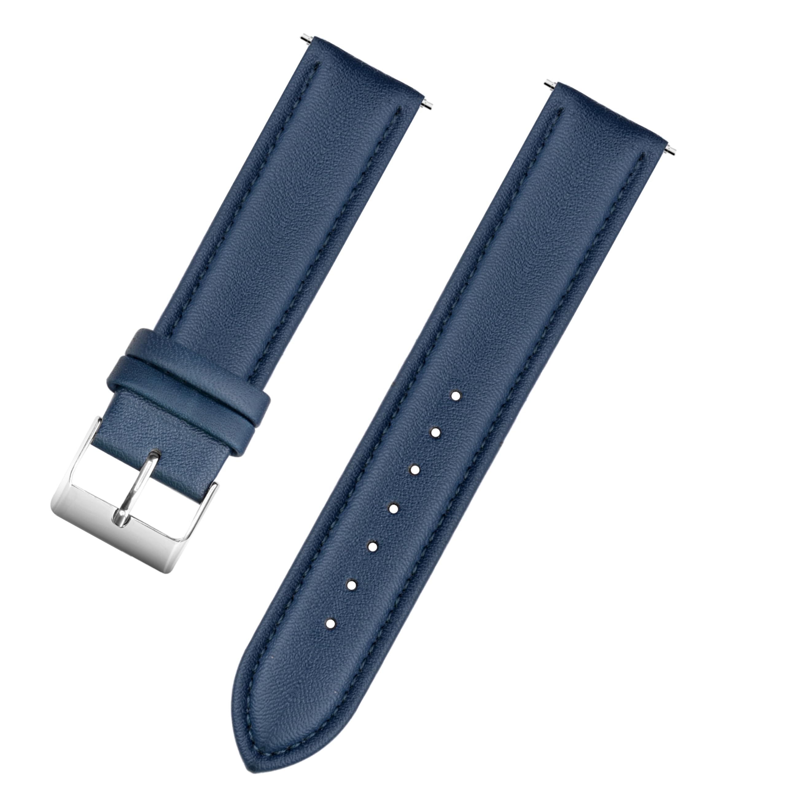 TIMEWEAR 22mm Blue Genuine Leather Replacement Watch Strap with Steel Buckle, Compatible with Boat Xtend, Noise Colorfit, Fireboltt, Amazefit & watches with Lug width 22mm (B0D8GZVK66) Amazon Price History, Amazon Price Tracker
