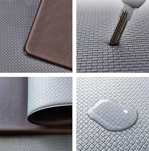 Miniatura 3 de Tapete de cocina antifatiga, impermeable, ergonómico, acolchado, cómodo, antideslizante, para oficina, hogar, lavandería, color negro, 17.7 x 59.1