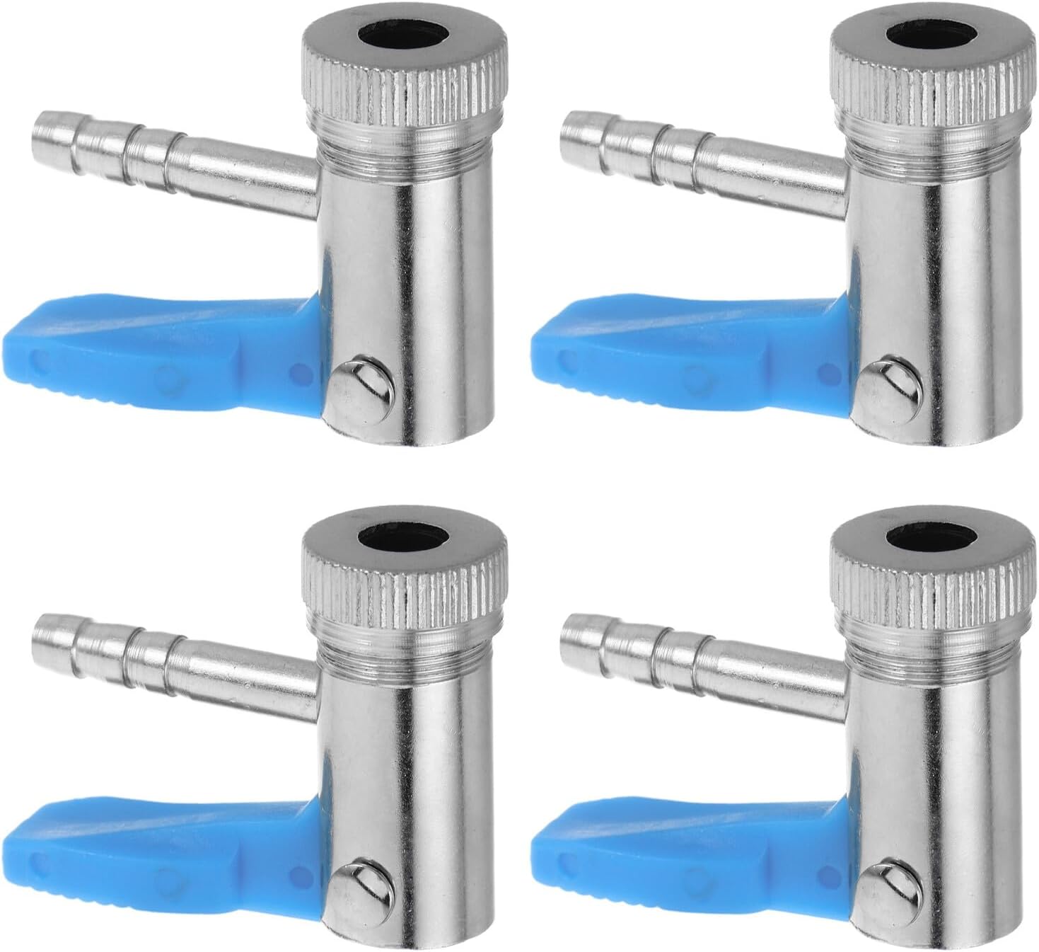 4pcs Tire Air Chuck Lock Clamp Metal Tire Valve Adapter Quick-Connect Clip for Car and Bike Inflator Pumps 6mm Presta Valve Compatible