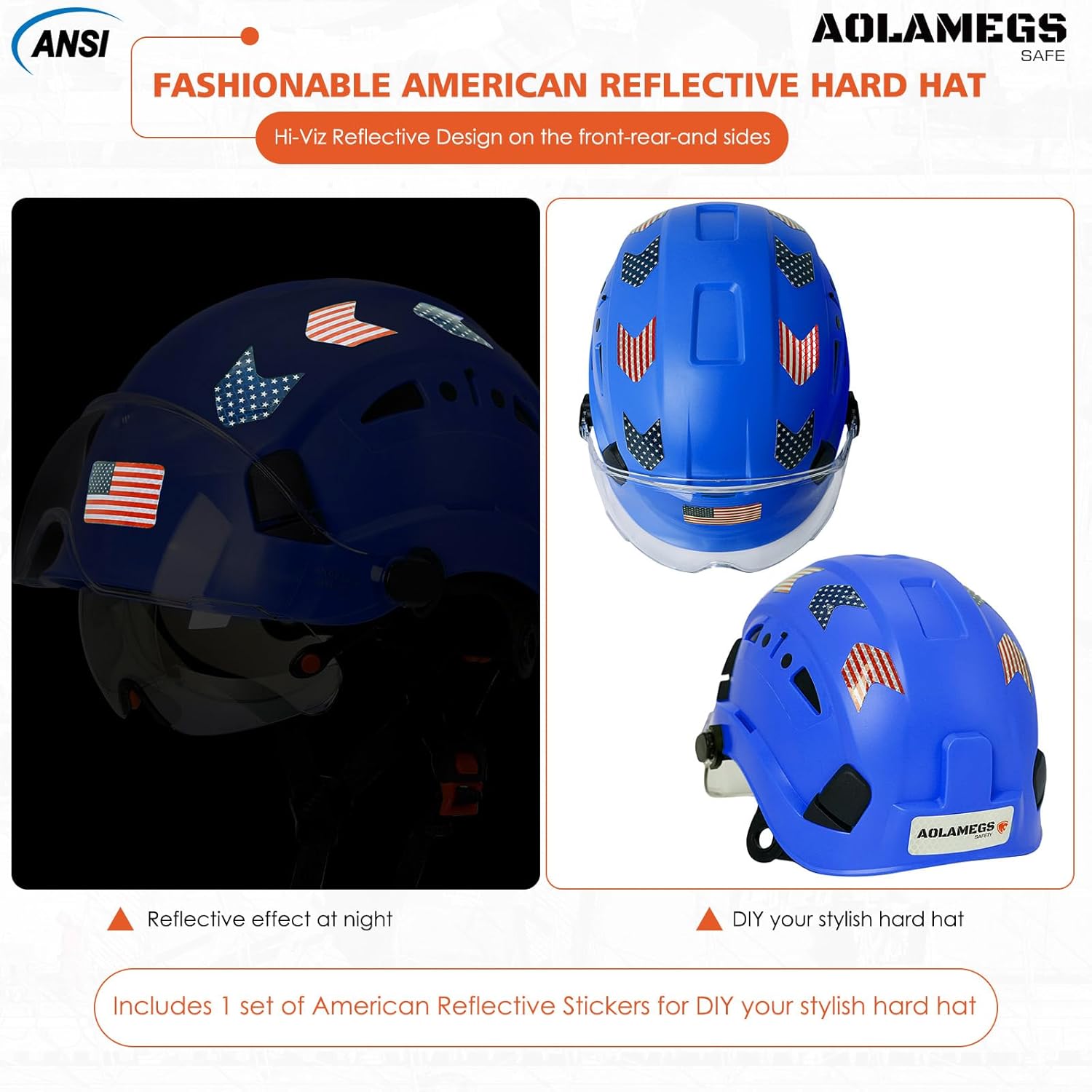 LOHASWORK Safety Hard Hat With Chin Strap - OSHA Approved Construction Helmet White