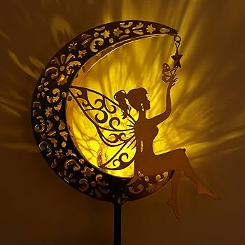 Amazon.co.jp: ZKLiLi ソーラーライト ガーデンデコレーション、ムーン