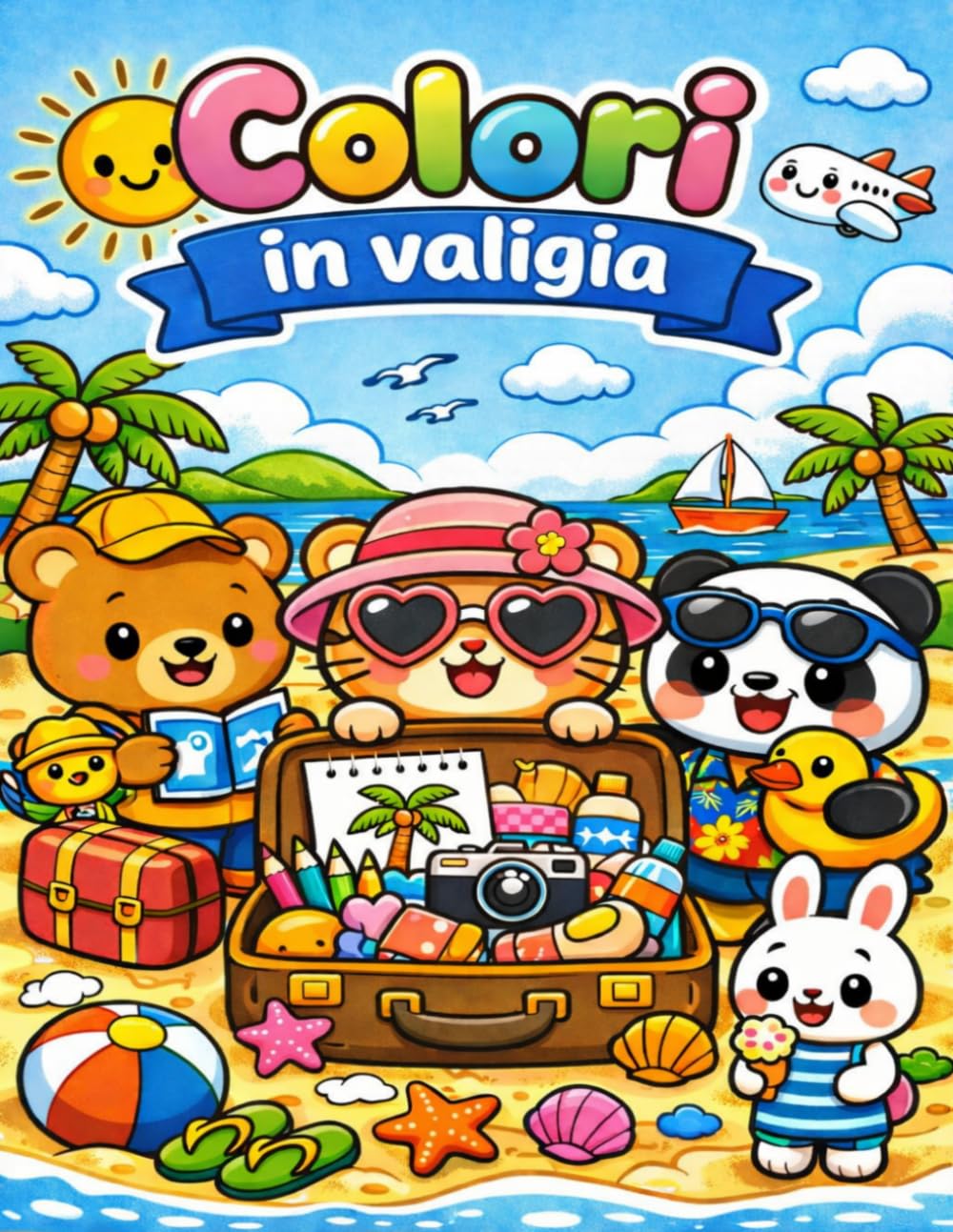 Colori in valigia: Amici kawaii in vacanza...inizia l'avventura!