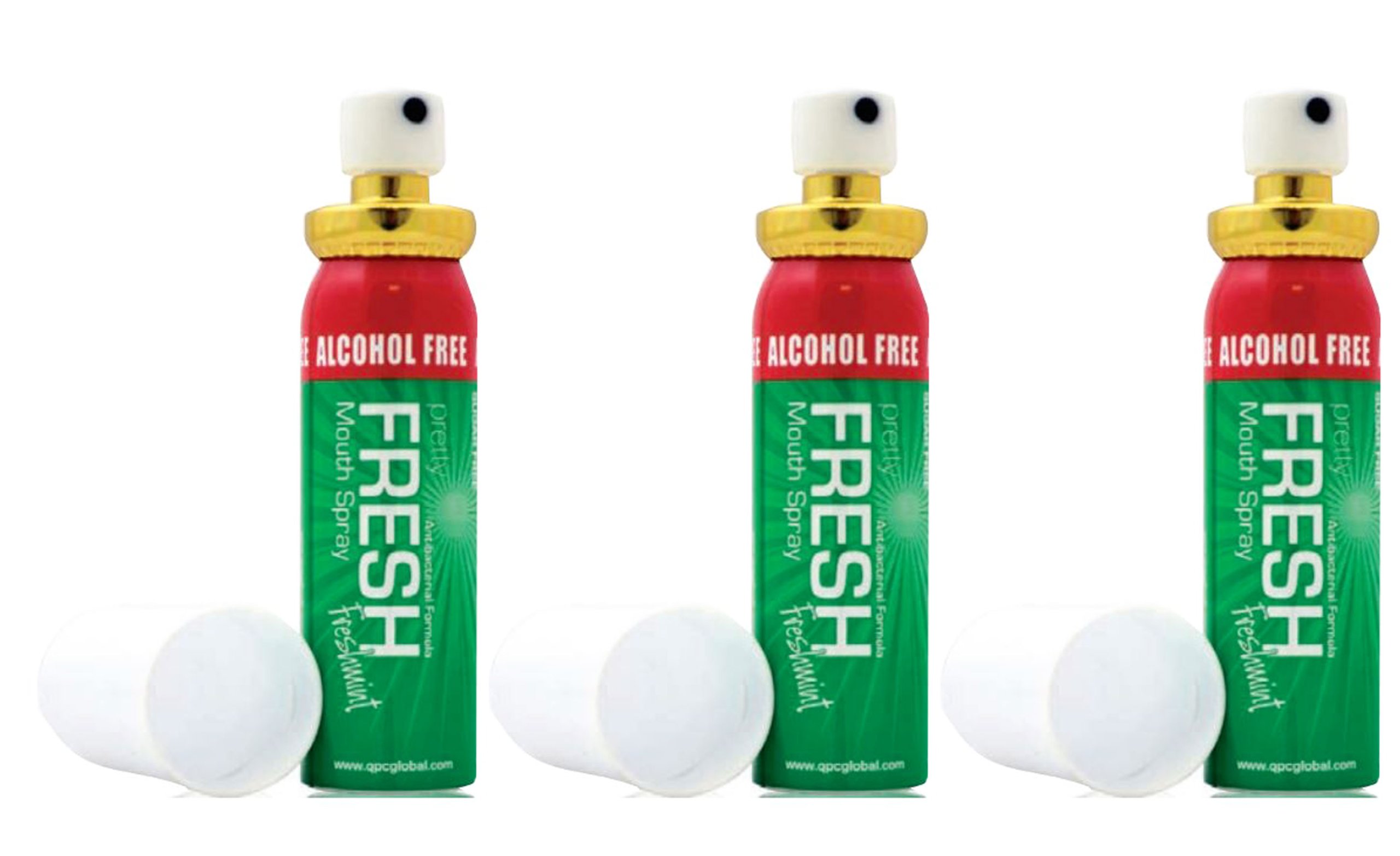 3 Rafraîchisseurs d'Haleine Spray Menthe Libre d'Alcool et Antibactérien Elimine la Mauvaise Haleine et les Fumeurs 20ml - 12, -