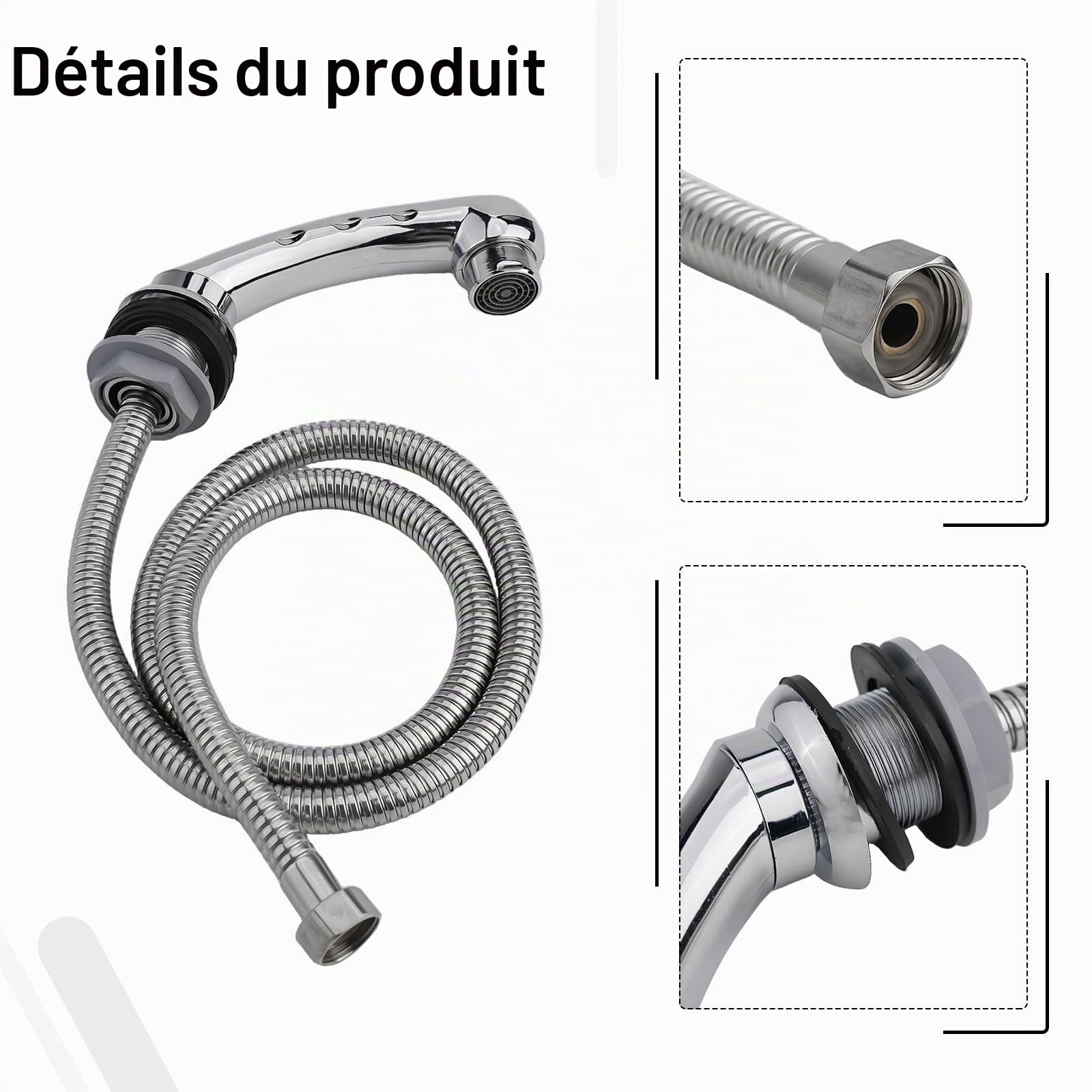 Buse de douche professionnelle pour salon de coiffure, tuyau d'évier de salon de coiffure, buse de robinet