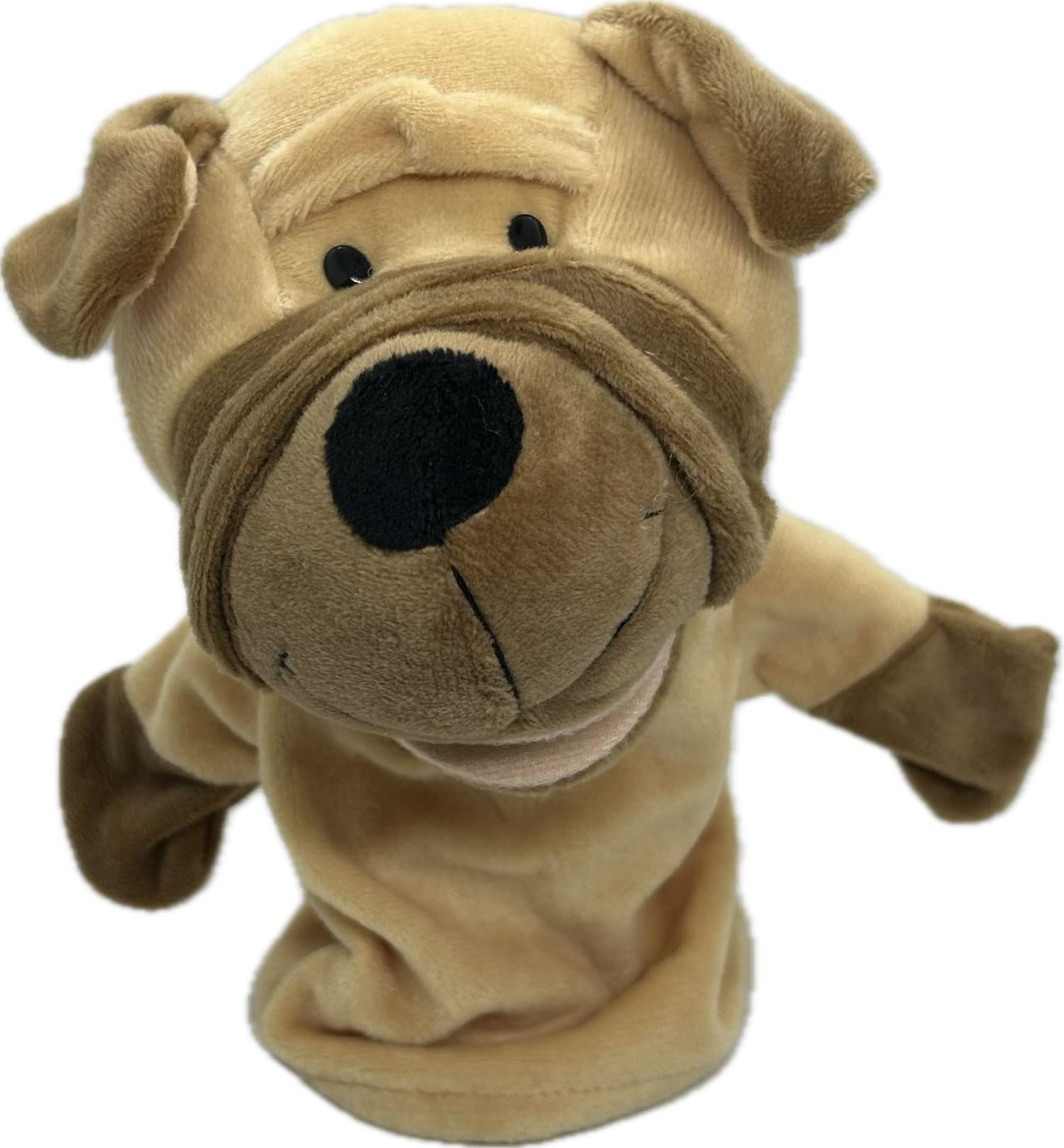WIZERDY Talking & Clapping Dog Hand Puppet for Ventriloquism | Soft Plush Puppet Toy for Kids, Stage & Comedy Shows | No Electronics, Manual Control | Movable Mouth & Hands (Pack of 1)-image-16