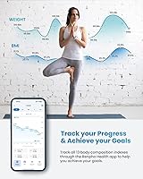 Vista 8 de RENPHO Báscula de viaje para peso corporal, báscula de baño mini para grasa corporal, báscula de peso portátil para viajar con estuche