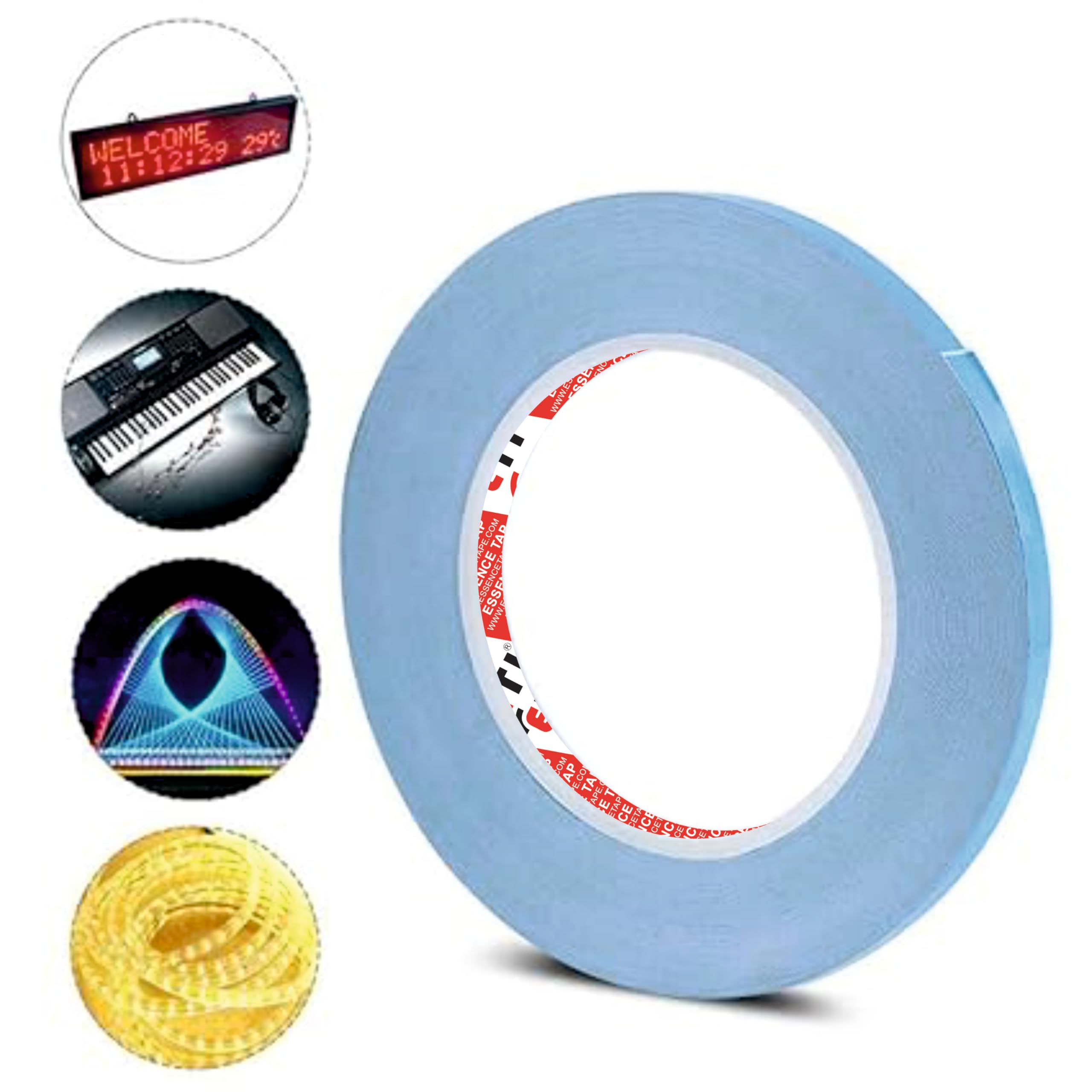 ETI Thermal Double Sided Adhesive Tape High Performance Thermally Conductive Tape 1 Roll (10mmX25mtr), Blue 1