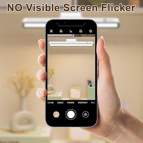 Miniatura 5 de Barra de luz de escritorio de 3000 K a 6000 K de temperatura de color debajo del escritorio, luces LED brillantes y recargables, barra de luz