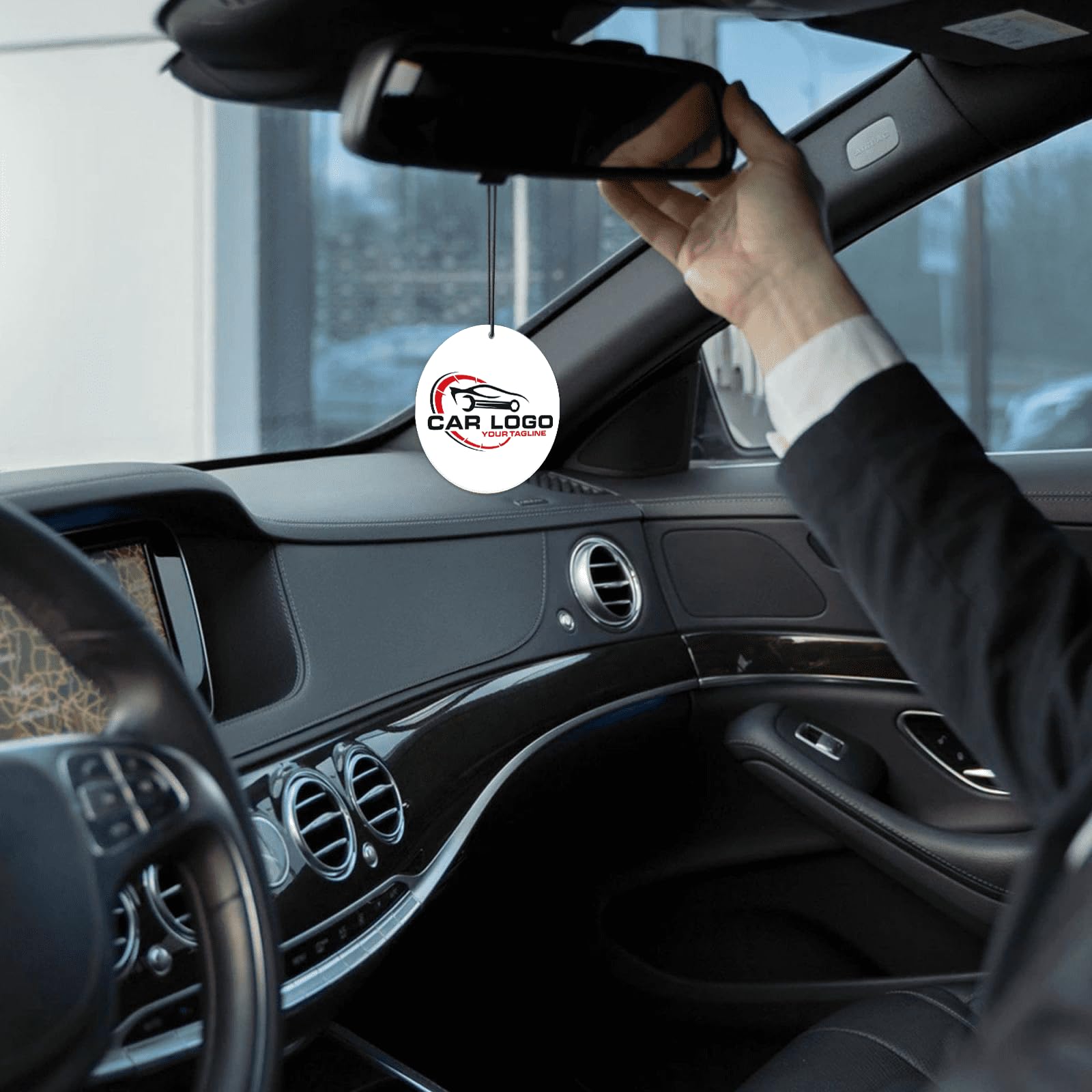 YZPPDHFC 10-1000PCS Customize Photo Car Air Freshener with Logo, Personalized Air Freshener with Pictures, Custom Business Logo Items, Custom Gift for Car Dealerships, Customer Loyalty Gifts - 2