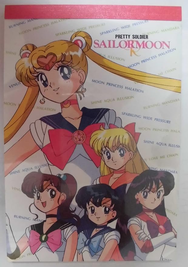 美少女戦士セーラームーンr メモ帳 表紙 セーラームーン セーラーマーキュリー セーラーマーズ セーラージュピター セーラーヴィーナス 背景 白 アニメ 萌えグッズ 通販 Amazon