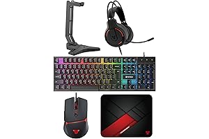 FANTECH P51S Gaming Keyboard and Mouse Combo with Headset and Headphone Stand