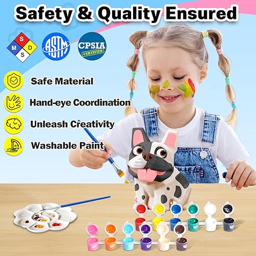 Vista 61 de FUNZBO 2 piezas para pintar tu propia lámpara de gato, suministros de arte y manualidades, kits de pintura de gatitos para niños y adolescentes