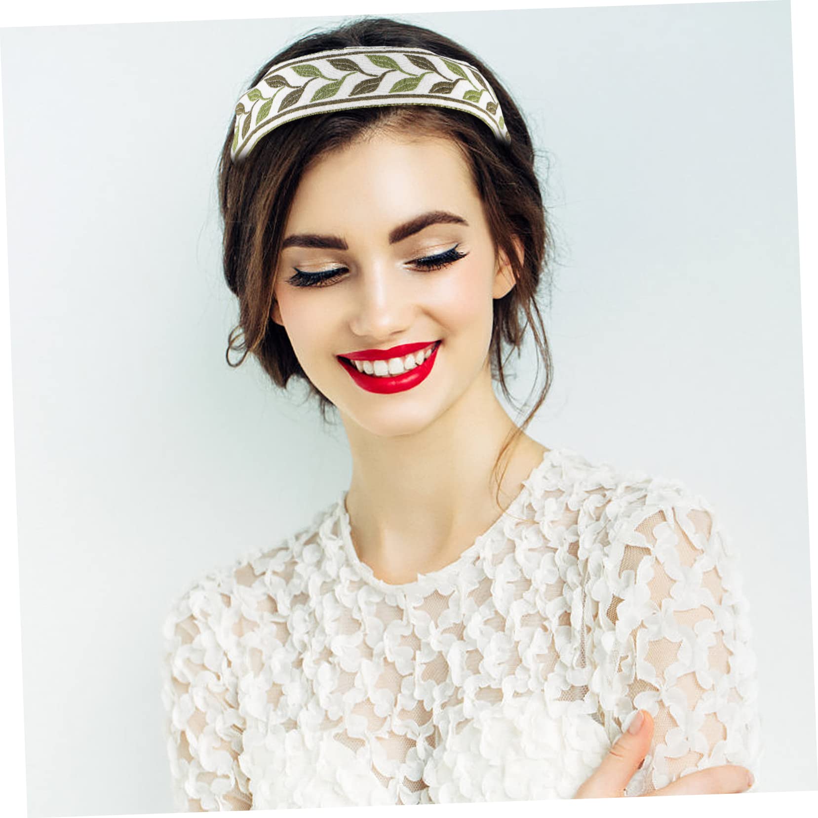 8 Piezas Diadema Bordada Con Diadema Bohemia De Flores Boho Con Turbante De Flores Bordadas Turbante De Pelo Antiguo Chica Tela Perder
