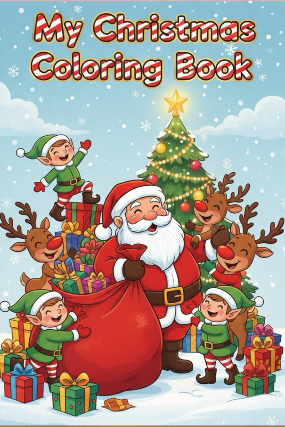 My Christmas Coloring Book: 29 Festive Holiday Pictures with Blank Pages to Prevent Color Bleed-Through!