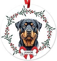 Vista 26 de Adorno personalizado de Border Collie para árbol de Navidad, regalos personalizados con nombre de mascota para amantes de los perros, decoración