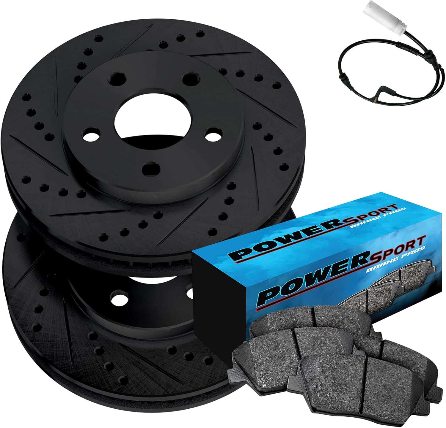 PowerSport Front Brakes and Rotors Kit |Front Brake Pads| Brake Rotors and Pads| Ceramic Brake Pads and Rotors - BBCF.34162.02