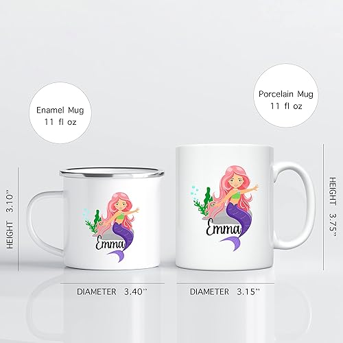Miniatura 8 de HomeBee Taza personalizada para niños niñas chocolate caliente cacao café y leche regalos de fiesta de cumpleaños con nombre personalizado taza de