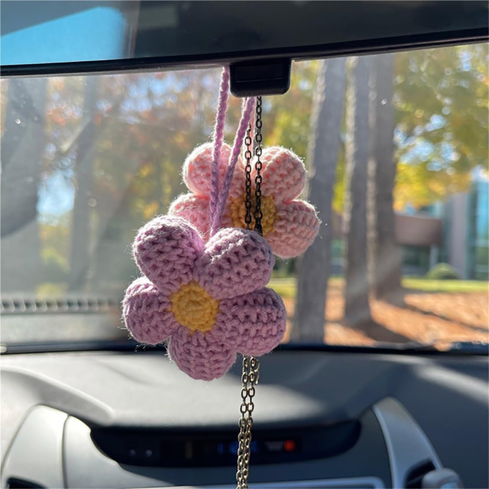 Autospiegel Anhänger Gestricktes 5 Stück Blumen-Zubehör for Aufhängen von Autospiegeln