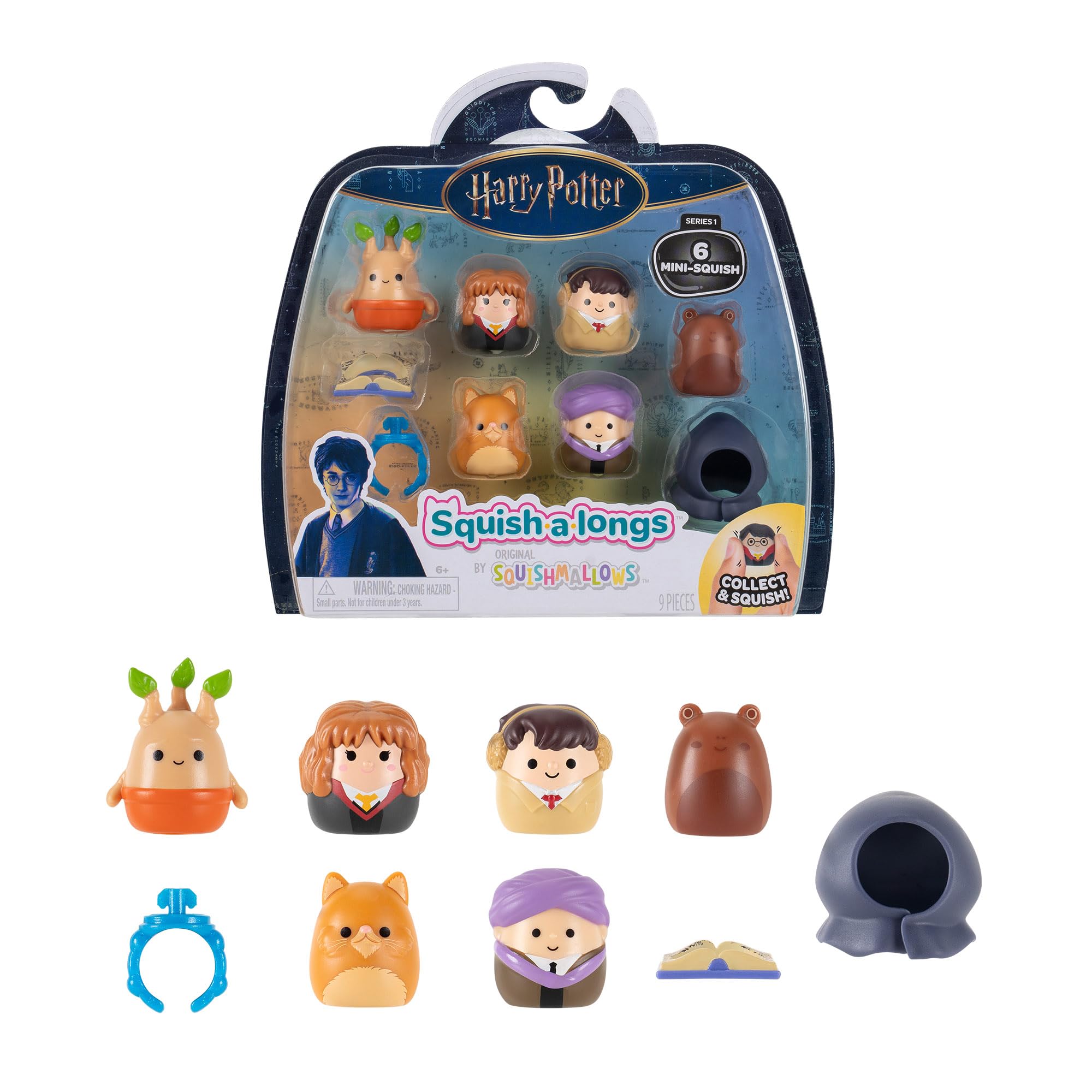 Squish-A-Longs "Harry Potter" Mini-Squish + Accessory 6-Pack