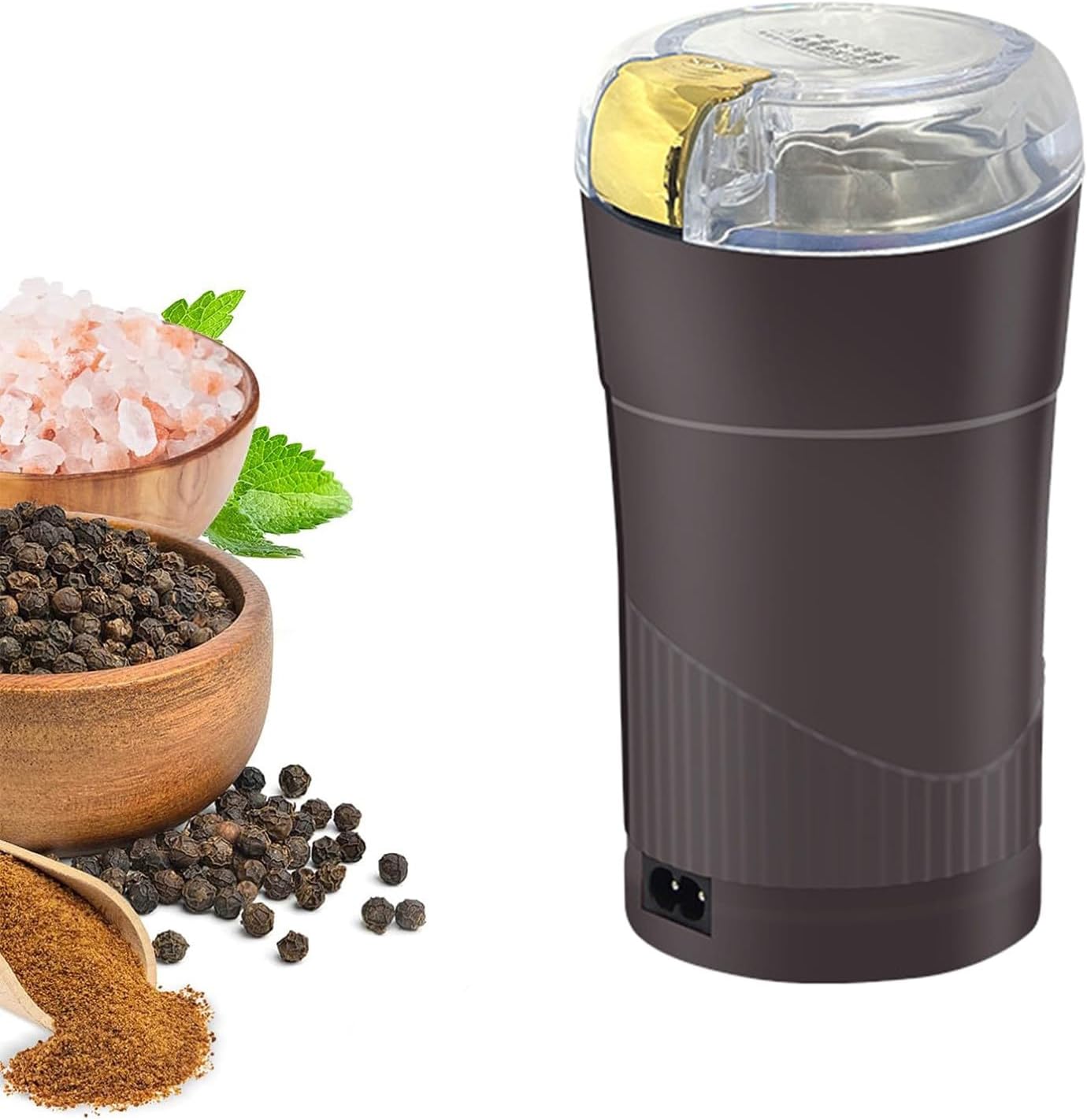 Coffee Grinder for Kitchen, Electric Spice Herb Grinder Dry Comes with Removable Stainless Steel Blades, 200w Large Capacity Suitable for Grinding Spices, Herbs, Coffee Beans, Grains, Nuts