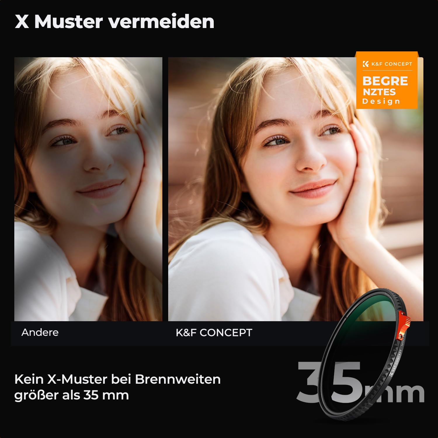 K&F CONCEPT 82mm Variabler ND2-32 (1-5 Blendenstufen)&Polfilter(CPL Filter)& Black Mist 1/4 Filter, 3 IN 1 Multi-Funktionen HD Bild mit Multi Beschichtungen für Videos & Porträts（Nano Xcel）