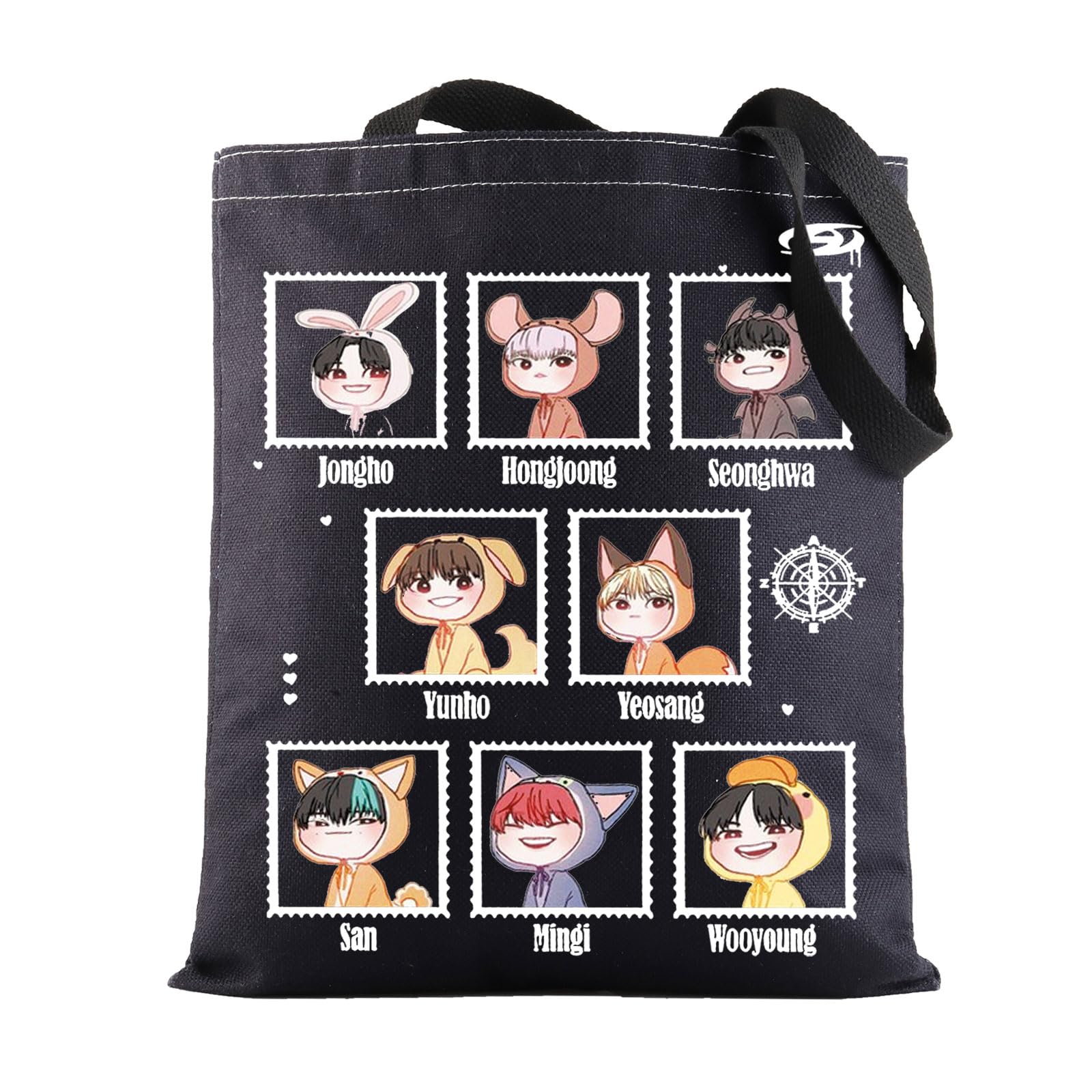BWWKTOPK-Pop Group Tote Bag K Pop Music Fans Gifts Music Group Members Canvas Shoulder Bag K-Pop Band Merchandise