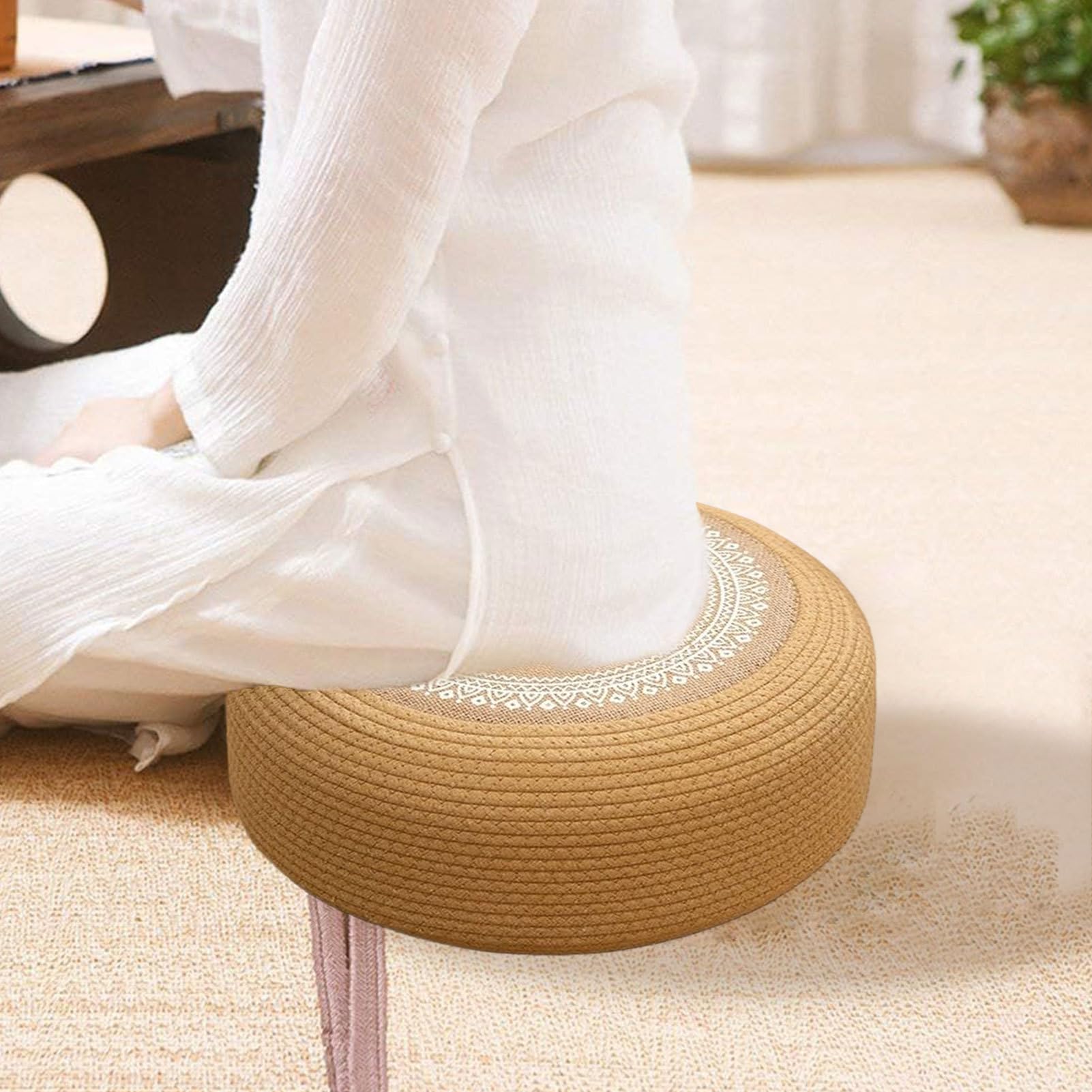 da pavimento – in velluto a coste fatto a mano, design moderno, seduta spessa e confortevole, grande tappetino puzzle Fùton per dormire, meditazione, soggiorno, ufficio, scrivania