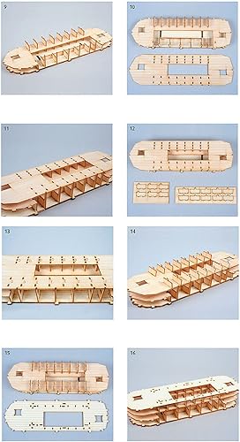 Miniatura 5 de YOUNGMODELER Kit de modelo de madera de escritorio Arca de Noé