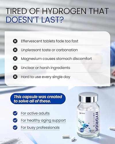 Miniatura 4 de Cápsulas de hidrógeno molecular fabricadas en Japón, alternativa duradera y no efervescente a las tabletas de hidrógeno, soporte antioxidante de