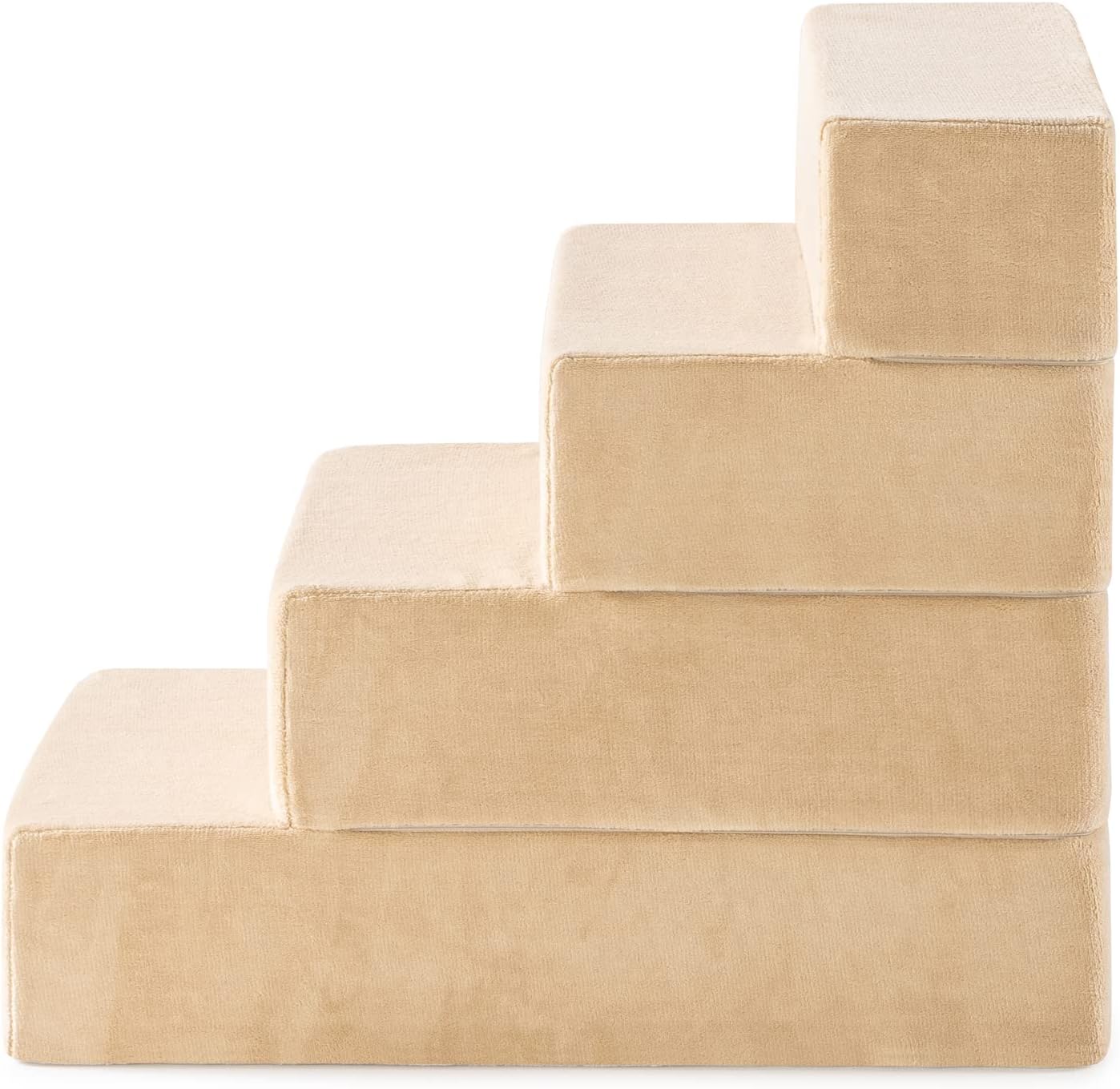 ZINUS Foam 24 Inch 4-Step Step Pet Stairs, Pet Ramp for Cats and Dogs, Extra Large, Cream X-Large