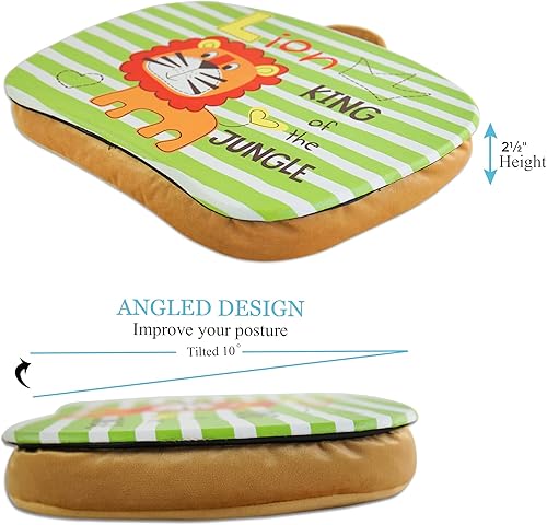 Miniatura 5 de QIELIZI Escritorio de regazo para mascotas, para niños, estudiantes y adultos, escritorio portátil para niños que se adapta a portátiles de hasta