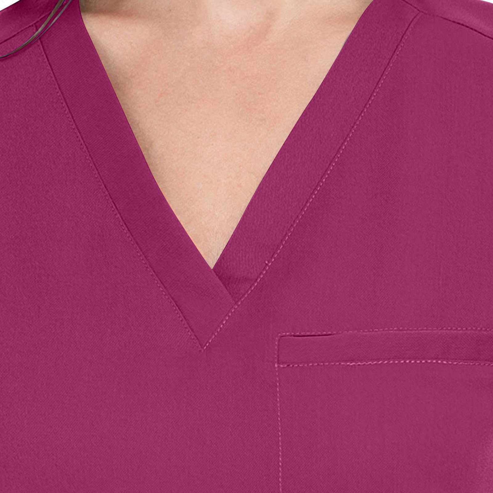 HAOLEI Uniformes Sanitarios Mujer Médico Mono Conjunto Cuello en V Camiseta de Manga Corta con Bolsillo Pantalones de Secado Rápido Ropa de Enfermera Profesional Uniforme Estetica Mujer