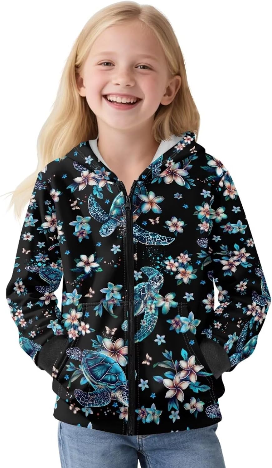 Big Kids Hoodie Boys Zip Up Hoodie Girls Hooded Sweatshirt with Pockets Warm Jacket Outerwear Graphic Clothes