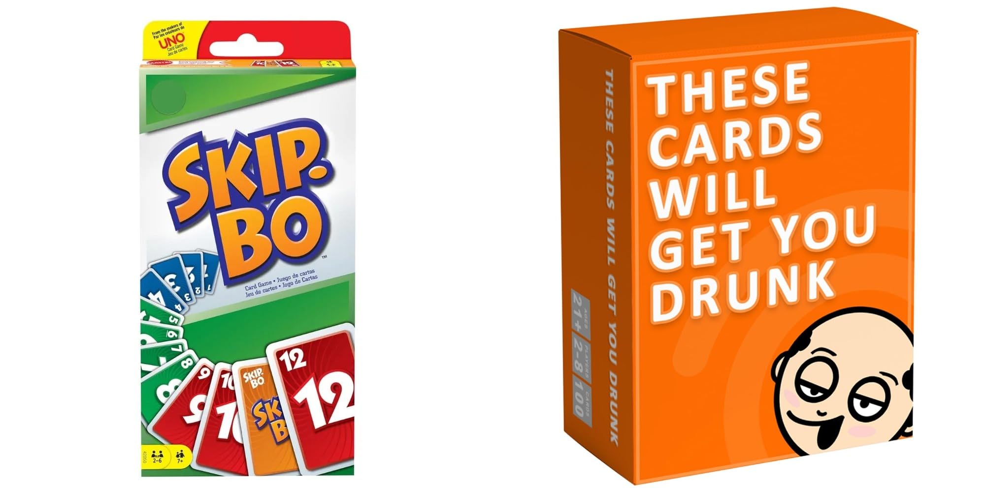 Skip Boo & Get You Drunk Cards Games (Combo)