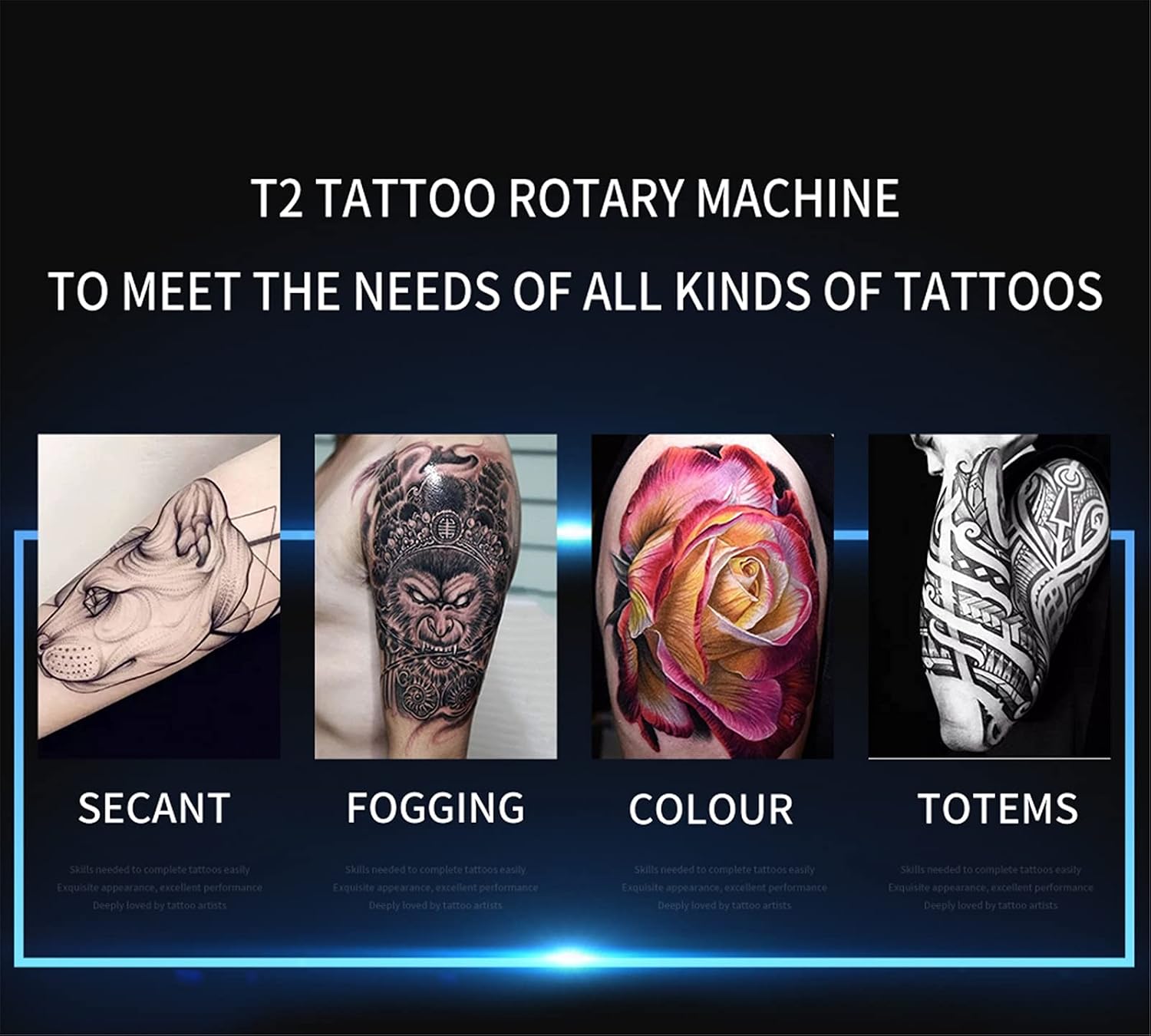 Professional Tattoo Rotary Machine Use for Liner and Shading Motor Tattoo Machine Aluminum Tattoo Pen Permanent Makeup Machine Artist