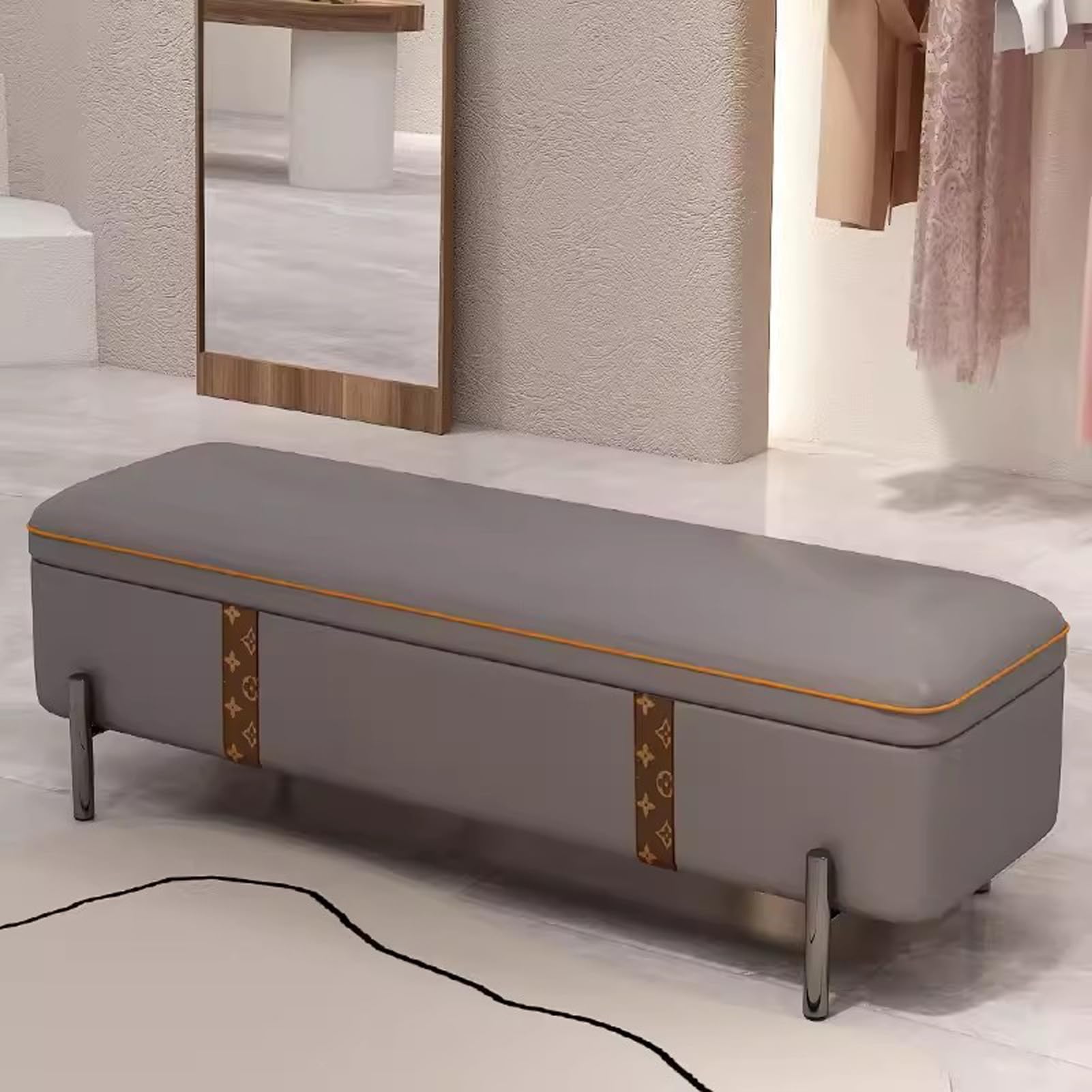 Banc bout de lit dressing banc de rangement rembourré et banquette chambre