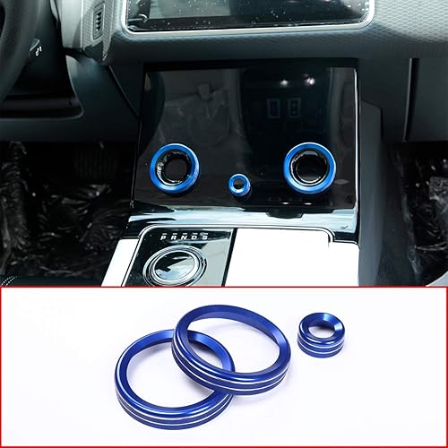 Miniatura 6 de CHEYA Para Range Rover VELAR 2017-2019 aleación de aluminio coche central aire acondicionado volumen pomos anillo cubierta ajuste para Range Rover