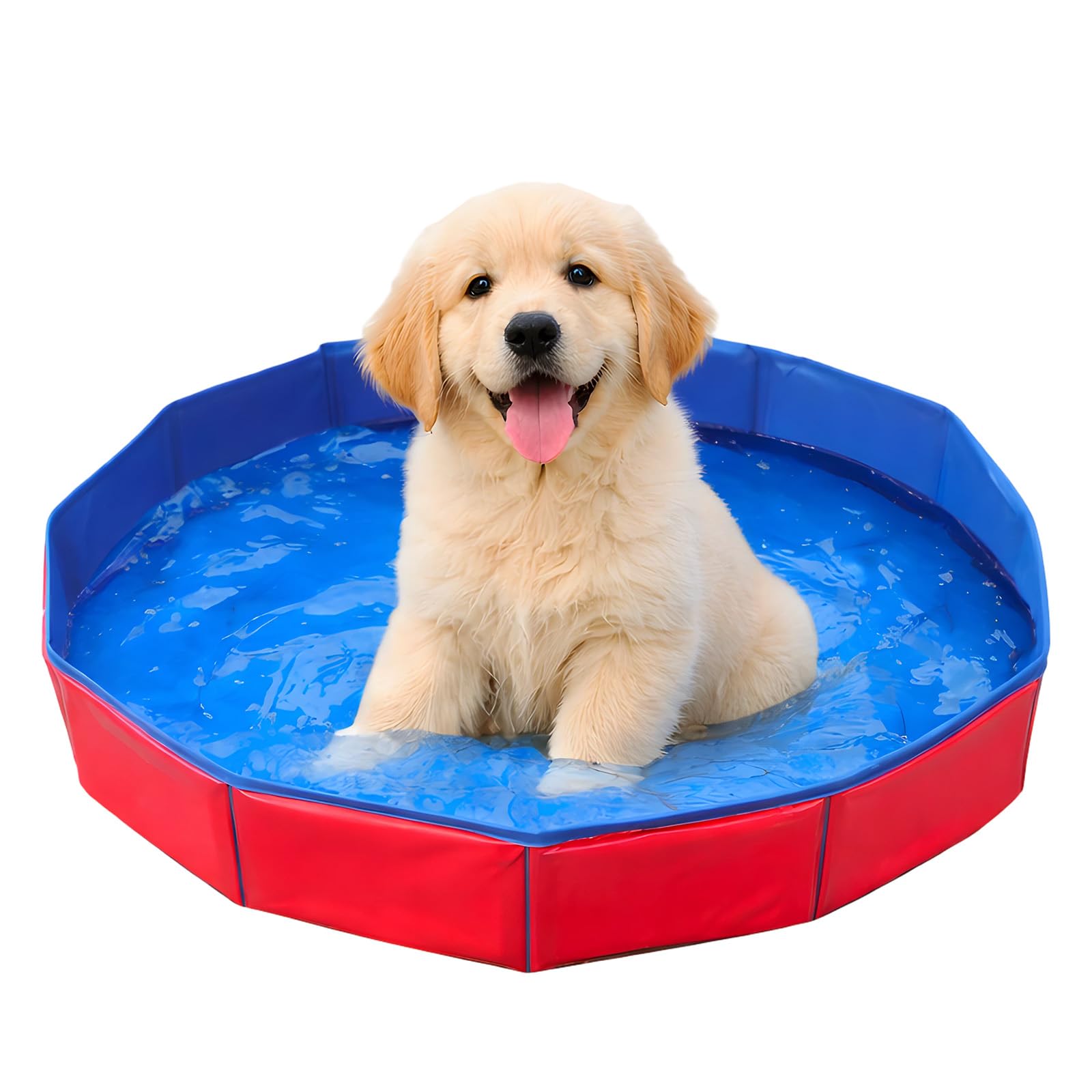 1Pcs Dog Pool, Dog Paddling Pool For Small Dogs, Foldable Pool For Pet Bathing And Outdoor Water Play, Red 50 x 8 Cm Plastic Paddling Pool For Garden Beach Backyard
