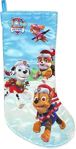 Kurt Adler Paw Patrol - Medias de satén estampadas, 19 pulgadas