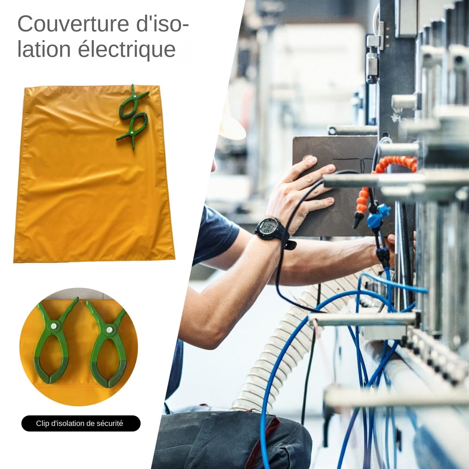 Alfombra Seguridad Eléctrica Almohadilla Blindaje EVA 400V | Esterilla Aislante Electricidad Para Sala Distribución Eléctrica Interior Trabajo Tensión Inspección Mantenimiento Trabajo